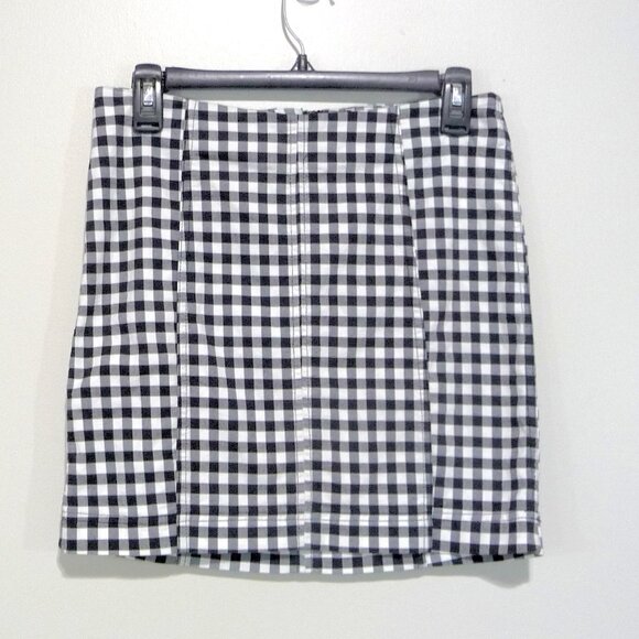 FREE PEOPLE Modern Femme Gingham Mini Skirt 10 - Picture 2 of 7